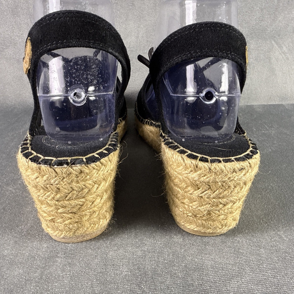 Toni Pons Women's Black Velvet Laceless Espadrilles Shoes Size 40 US 9 - Picture 6 of 13